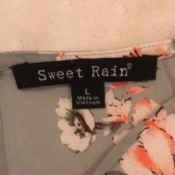 Am selling a light blue shirt with flowers on it. - Picture 2 of 2